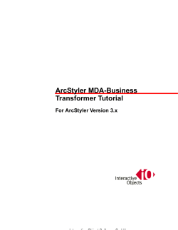 ArcStyler MDA-Business Transformer Tutorial