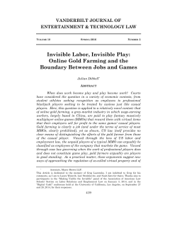 Invisible Labor, Invisible Play: Online Gold Farming