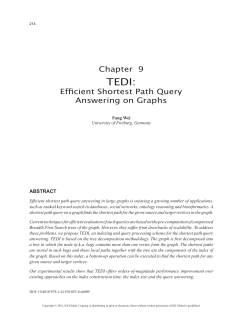 Chapter 9 Efficient Shortest Path Query Answering on Graphs