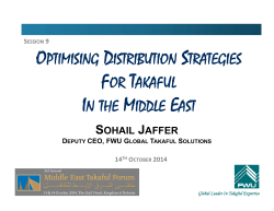 optimising distribution strategies for takaful in the middle east
