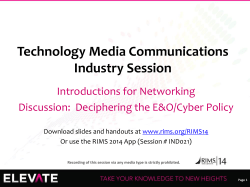 Technology Media Communications Industry Session