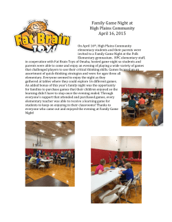 family fun night article - High Plains Community Schools