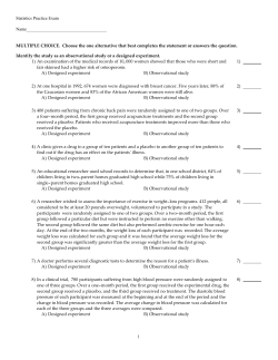 Statistics Practice Exam