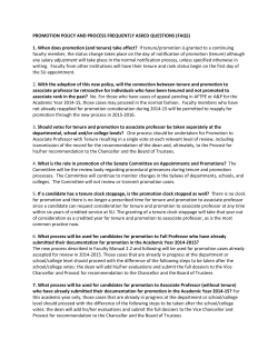 Promotion Policy and Process FAQ