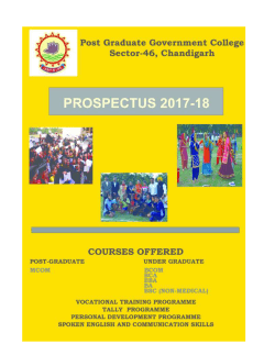 ADMISSION SCHEDULE 2017 - 18 - Post Graduate Government