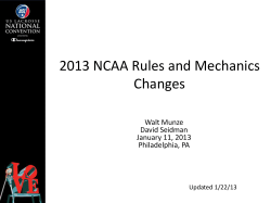 2013 Rules Changes