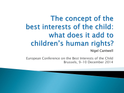 Are `best interests` a pillar or a problem for implementing the human