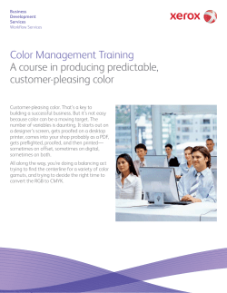 Brochure - Xerox Color Management Training