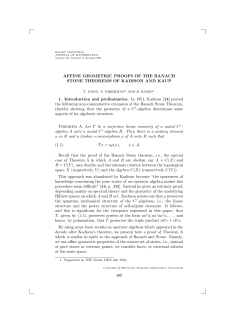 AFFINE GEOMETRIC PROOFS OF THE BANACH