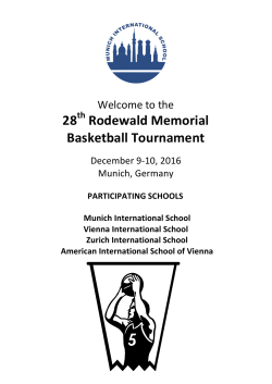 Tournament Booklet - Munich International School
