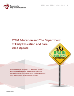 STEM Education and EEC*s Educator Provider Support System