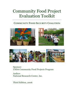 Community Food Project Evaluation Toolkit