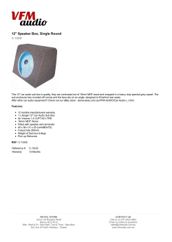 12" Speaker Box, Single Round