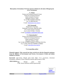 Biosorption of chromium - Environmental Information System,CES