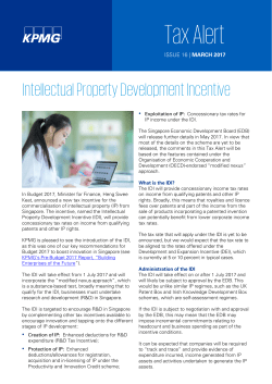 Tax Alert Issue 16 on IDI