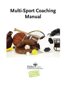 Multi-Sport Coaching Manual - Parker Parks and Recreation