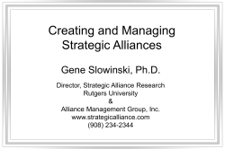 The strategic use of alliances