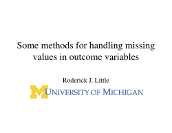 Some methods for handling missing values in outcome variables