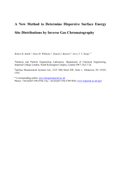 A New Method to Determine Surface Energy Site Distributions by