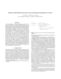 optimal partitioners and end-case placers for standard