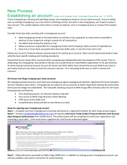 New Process: Establishing an account (taken and updated from