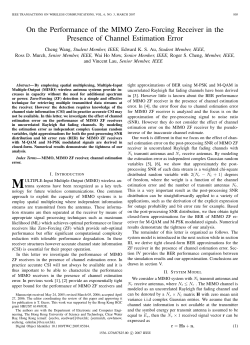 On Performance of the MIMO Zero-Forcing Receiver in the Presence