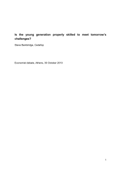 Is the young generation properly skilled to meet