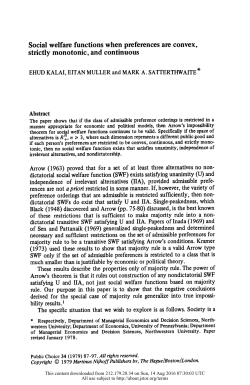 Social Welfare Functions When Preferences Are Convex, Strictly