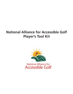 Toolkit for Golf Players - National Alliance for Accessible Golf