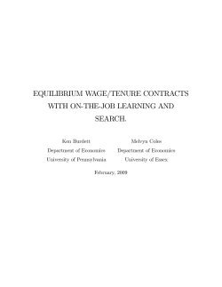 Equilibrium wage/tenure contracts with learning by doing
