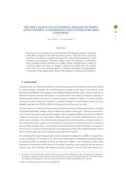 The price elasticity of external demand of Portuguese exports: a