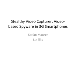 Stealthy Video Capturer: Video-based Spyware in 3G Smartphones