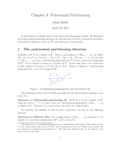 Chapter 3: Polynomial Partitioning