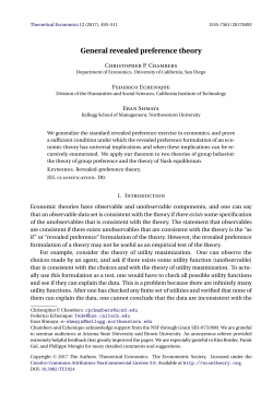 General revealed preference theory