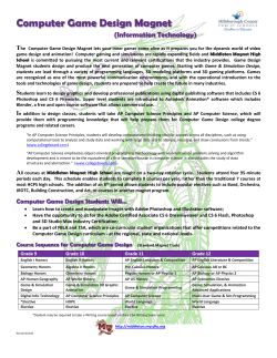 Computer Game Design Magnet