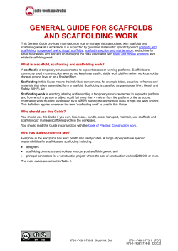 2. General guide for scaffolds and scaffolding work
