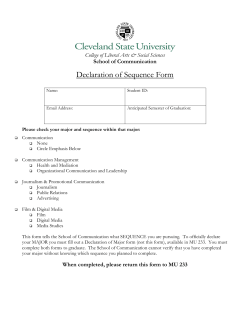 Declaration of Sequence Form