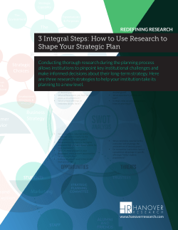 3 Integral Steps: How to Use Research to Shape Your Strategic Plan