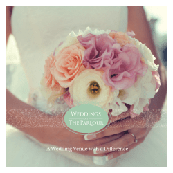 A Wedding Venue with a Di erence