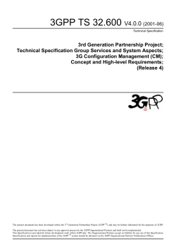 3G Configuration Management (CM)