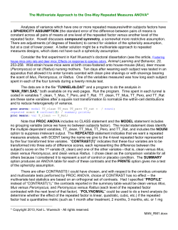 The Multivariate Approach to the One