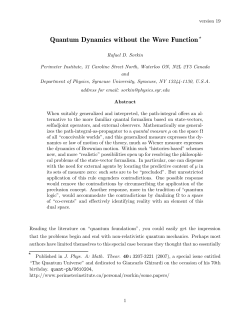 Quantum Dynamics without the Wave Function