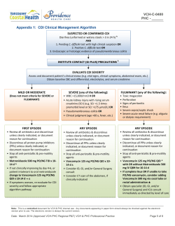 CDI Clinical Management Algorithm