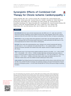 Synergistic Effects of Combined Cell Therapy for Chronic