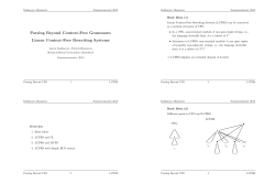Parsing Beyond Context-Free Grammars - Heinrich
