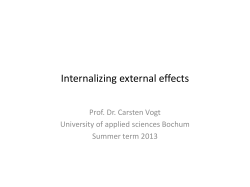 Internalizing external effects