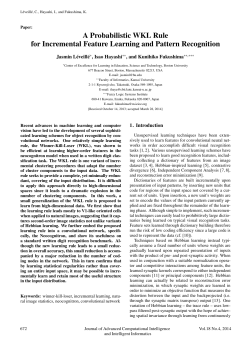 A Probabilistic WKL Rule for Incremental Feature Learning and
