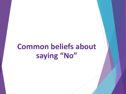 Common beliefs about saying no