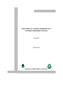 development of a generic framework for catchment management