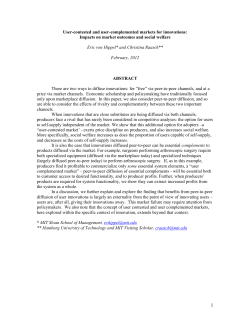 Peer-to-Peer vs. Marketplace Diffusion: Substitutes and